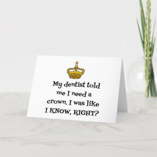DENTIST CROWN FEIERTAGSKARTE