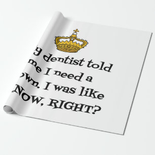 DENTIST CROWN GESCHENKPAPIER