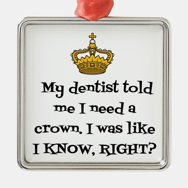 DENTIST CROWN ORNAMENT AUS METALL (Vorne)