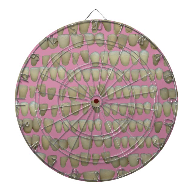 DENTIST DENTISTRY ORTHODONTICS ROTTEN TEETH MOUTH DARTSCHEIBE (vorne)