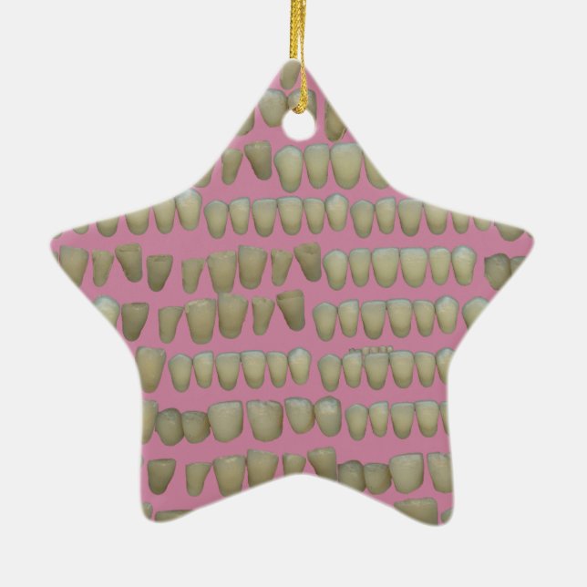 DENTIST DENTISTRY ORTHODONTICS ROTTEN TEETH MOUTH KERAMIK ORNAMENT (Hinten)