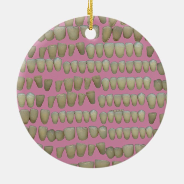 DENTIST DENTISTRY ORTHODONTICS ROTTEN TEETH MOUTH KERAMIK ORNAMENT (Hinten)