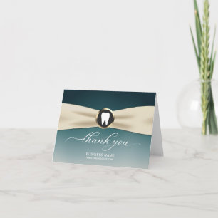 Dentist Elegant Aquamarin Ombre Zahnbüro Vielen Da Dankeskarte