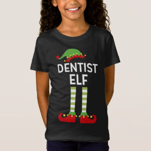 Dentist Elf Niedlich Matching Familienweihnachtsfe T-Shirt