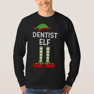 Dentist Elf Niedlich Matching Familienweihnachtsfe T-Shirt