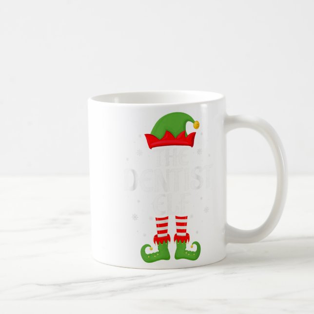 Dentist Elf Xmas Familie Matching Elf Squad Christ Kaffeetasse (Rechts)