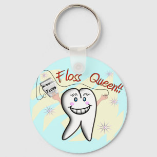 Dentist "Floss Queen" T-Shirts and Gifts Schlüsselanhänger
