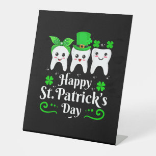 Dentist Happy St Patricks Day Zahnarzt auch Sockelschild