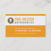 DENTIST LOGO moderne Zahnzahnlogos orange