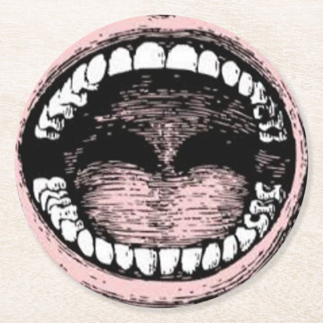 Dentist Party Novelty Runder Pappuntersetzer (Vorderseite)