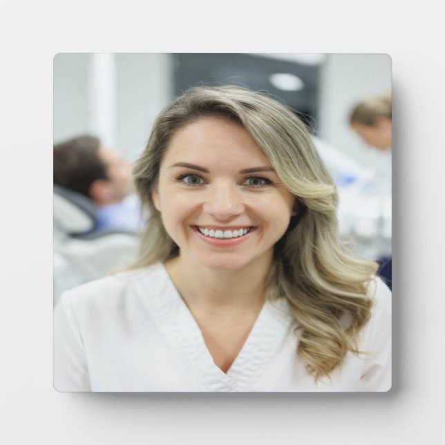 Dentist Photo Customize Personalize Fotoplatte (Vorderseite)