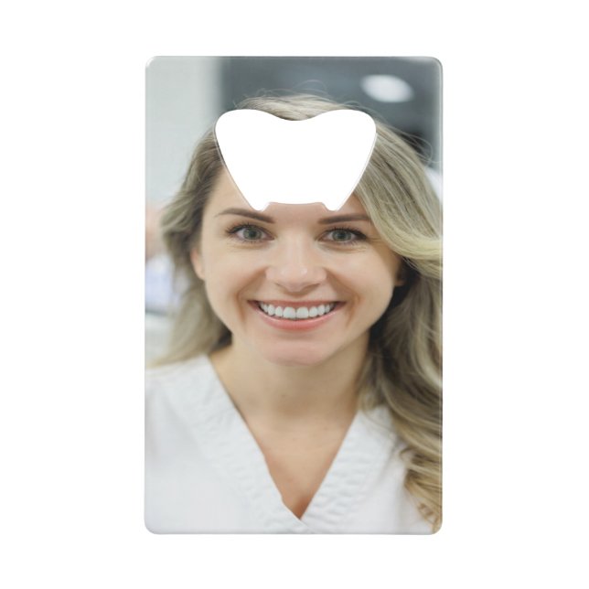 Dentist Photo Customize Personalize Geldbeutel Flaschenöffner (Vorderseite)