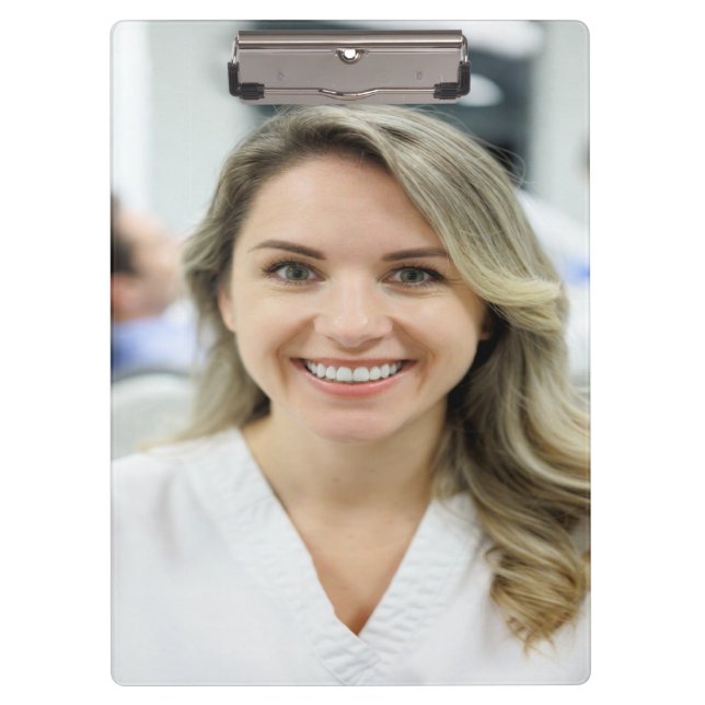 Dentist Photo Customize Personalize Klemmbrett (Vorderseite)