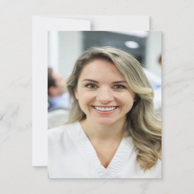 Dentist Photo Customize Personalize Mitteilungskarte (Vorderseite)