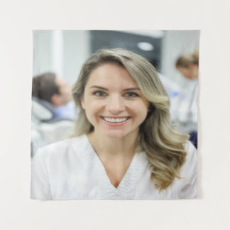 Dentist Photo Customize Personalize Wandteppich