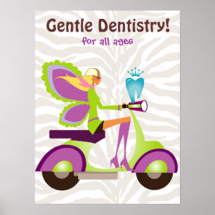 Dentist Poster Niedlich Tooth Fairy Scooter Girl 2