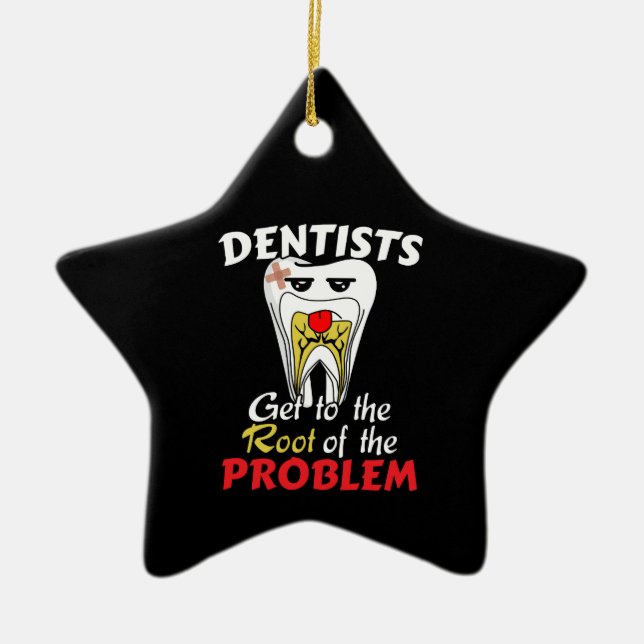 Dentist Root Canal - Tooth Cavity Pub Keramik Ornament (Vorne)