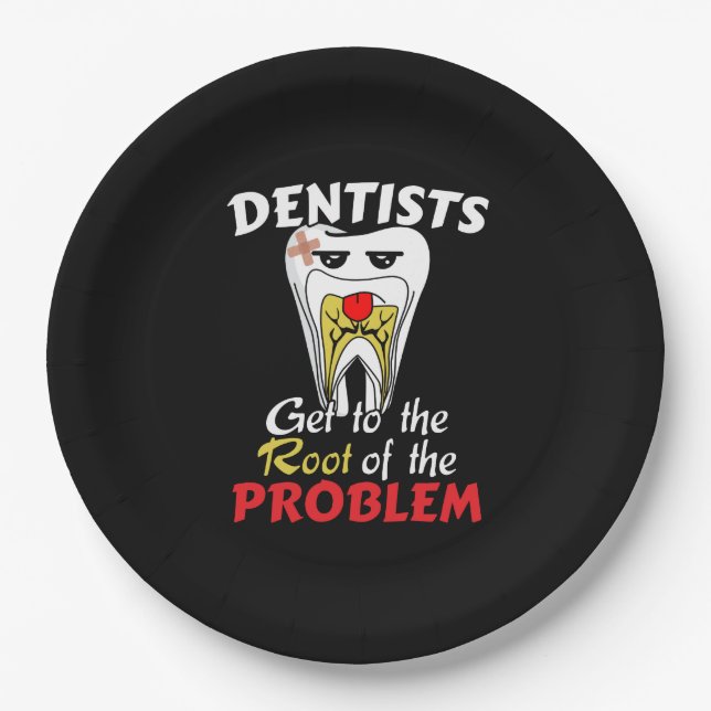 Dentist Root Canal - Tooth Cavity Pub Pappteller (Vorderseite)