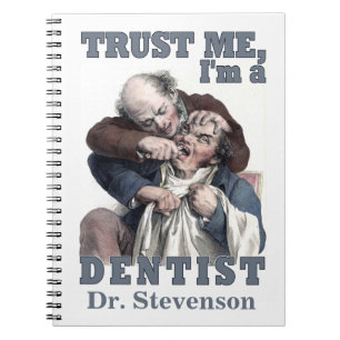 DENTIST Spaß kundenspezifisches Monogramm-Notebook Notizblock