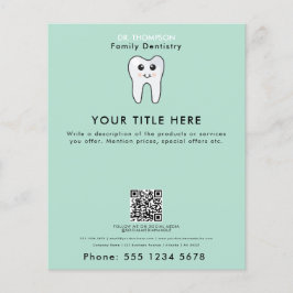 Dentist Tooth Family Dentistry Business QR Code Flyer