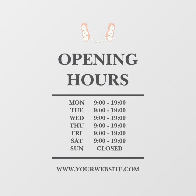 Dentist Tooth Logo Fensteraufkleber (Blatt)