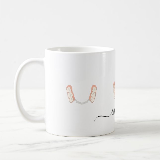 Dentist Tooth Logo Kaffeetasse (Links)