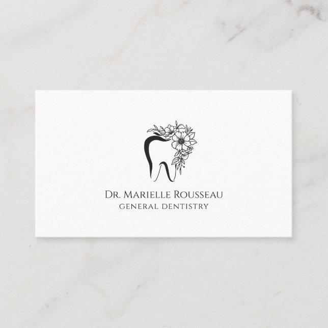 Dentist Tooth Logo Visitenkarte (Vorderseite)