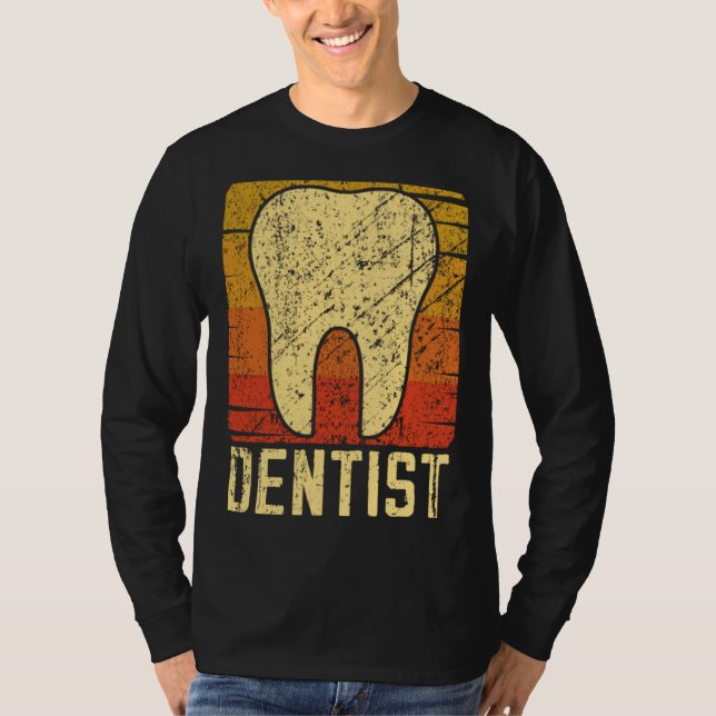 Dentist Tooth Retro Funny T-Shirt (Vorderseite)