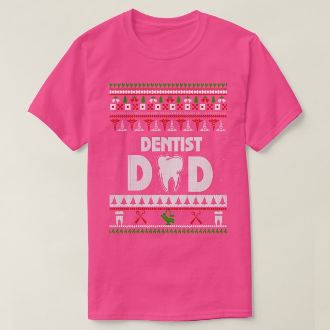 Dentist VATER Weihnachten Ugly Sweater T-Shirt (Design vorne)