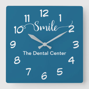 Dentist Waiting Room Office Clock Quadratische Wanduhr