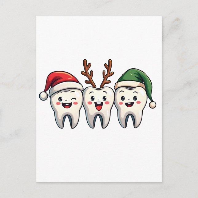 Dentist Weihnachten Weihnachten Weihnachtsfeiertag Ankündigungspostkarte (Vorderseite)