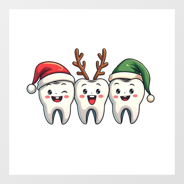 Dentist Weihnachten Weihnachten Weihnachtsfeiertag Fensteraufkleber (Blatt)