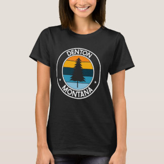 Denton Montana MT USA City Pride Retro Sunset T-Shirt