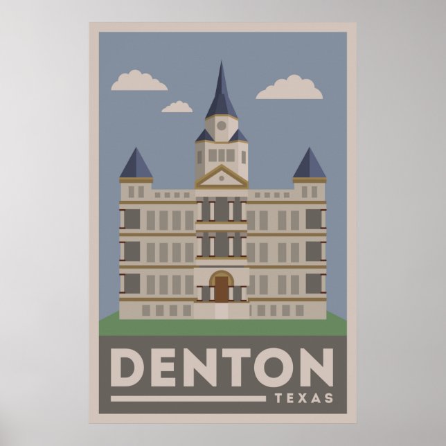 Denton Texas Courthouse Poster (Vorne)