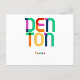 Denton Texas Mid Century, Pop Art, Postkarte