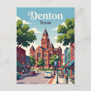 Denton, Texas Postkarte