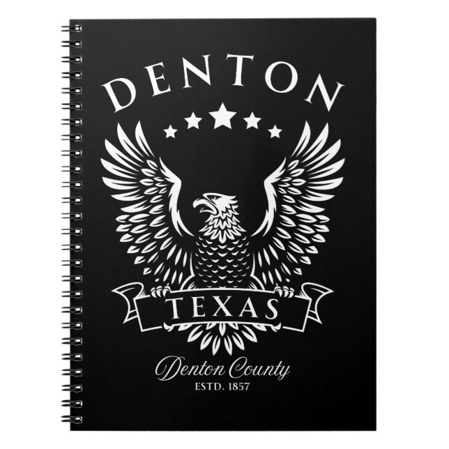 Denton Texas Vintag Eagle Notizblock (Vorderseite)
