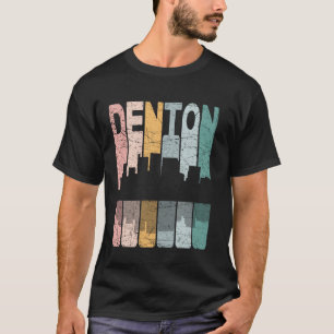 Denton Vintage Denton Texas Retro Denton Silhouett T-Shirt