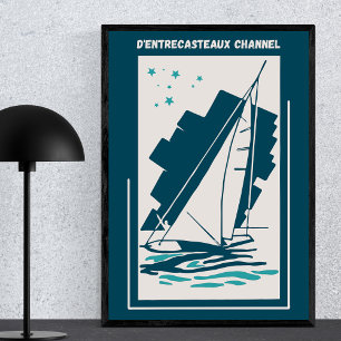 D'entrecasteaux-Kanal, Australien - Vintage-Segel Poster
