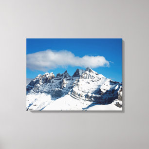 Dents du Midi Switzerland Holiday Card Leinwanddruck