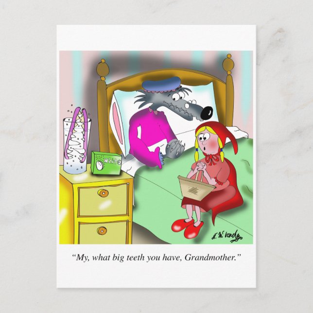 Denture Cartoon 9394 Postkarte (Vorderseite)