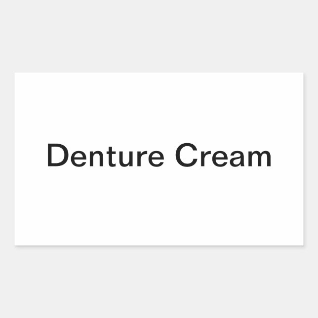 Denture Cream Labels Rechteckiger Aufkleber (Vorderseite)
