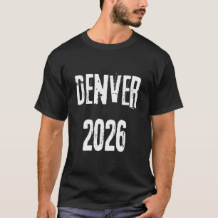 Denver 2026 abgenutztes minimalistisches Design fü T-Shirt