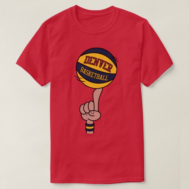 Denver Basketball Finger Spin T-Shirt (Design vorne)