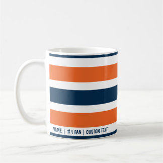 Denver Broncos Minimalistisch Colour Bars Kaffeema Kaffeetasse
