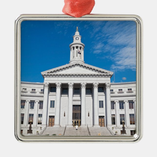 Denver City and Landkreis Gebäude Eintritt Ornament Aus Metall (Vorne)