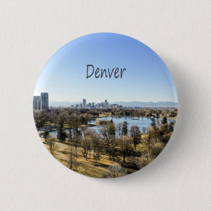 Denver City and Mountains Colorado Button