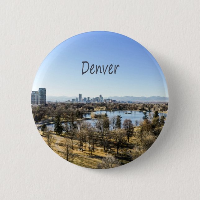 Denver City and Mountains Colorado Button (Vorderseite)
