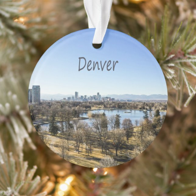 Denver City and Mountains Colorado Ornament (Baum)
