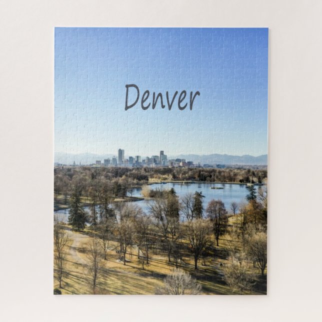 Denver City and Mountains Colorado Puzzle (Vertikal)